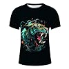 2026 graphic T-shirts for men and women can be used as 3D printed short sleeve shirt tops for both men and women, black, XXL #2