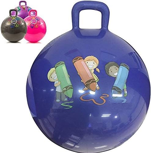 Storio Inflatable Hopper Ball for Kids (Hip-Pity Hop Ball, Hopping Ball, Bouncy Ball with Handles, Sit & Bounce, Kangaroo Bouncer, Jumping Ball),Multicolor