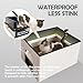 MEEXPAWS Cat Litter Box Enclosure Furniture Hidden & Stainless Steel Litter Box with Lid Set, Cat Washroom Bench Storage Cabinet Enclosed Metal Litter Box Dog Proof, Waterproof Inside, Easy Clean