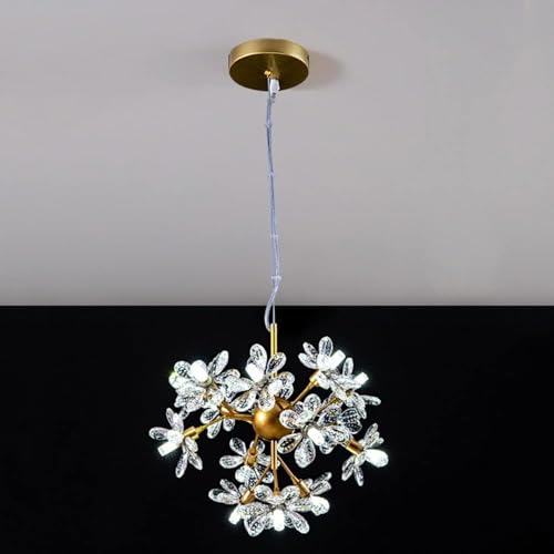 Lustre suspendu en cristal moderne 9 lumières de 40cm pour salle à manger