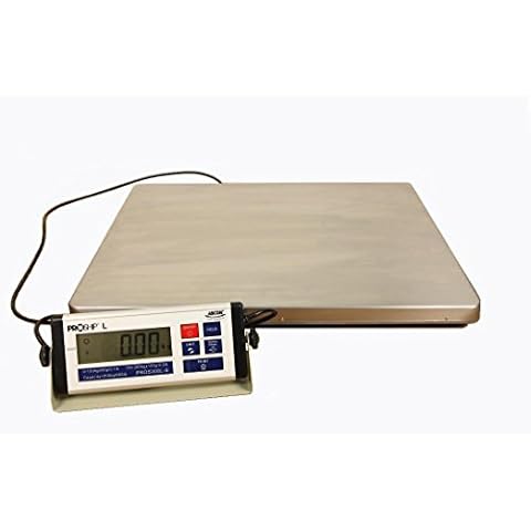 ABCON PROSHIP VERY LARGE 56x46cm Digital 300Kg / 660lb from 50g / 0.1lb Increments Heavy Duty Industrial Postal Postage Parcel Packet Shipping Platform Warehouse Vet Scales Scale - UNIQUE FEATURES - DYNAMIC WEIGHING - USB OUTPUT - DETACHABLE DISPLAY Cover