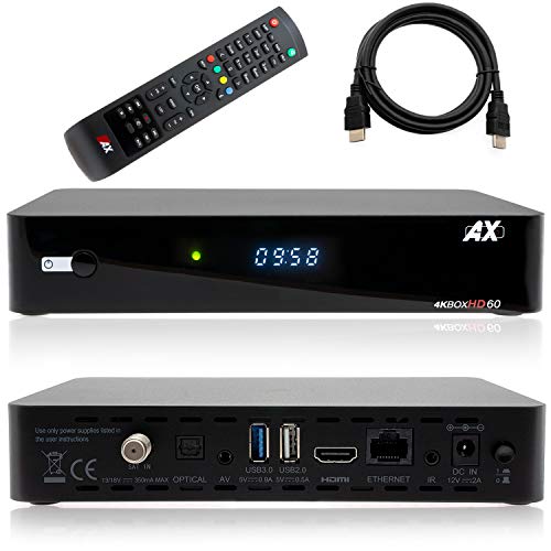 AX HD60 4K UHD 2160p E2 Linux 1xDVB-S2X Sat