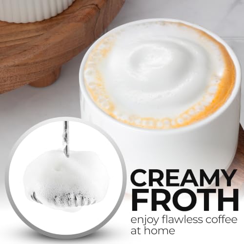 Image of Zulay Kitchen Rechargeable Milk Frother Handheld - Frother Wand, Drink Mixer, Electric Whisk Frother, for Cappuccinos, Matcha & Protein Powder - Dynamic Triple Whisk, 3 Speed 500mAh Silver