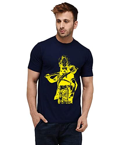 Image of Caseria Men's Cotton Printed T-Shirt -Om Designer | 100% Cotton | Half Sleeves | Regular Fit | Printed | Round Neck | Graphic T Shirt