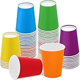 Coreint 50 Pack Paper Cups 9 Ounce, Heavy Duty Disposable Cups, Party Cups Hot/Cold Beverage Drinking Cup for Water Juice or Tea, Office Party Home Travel