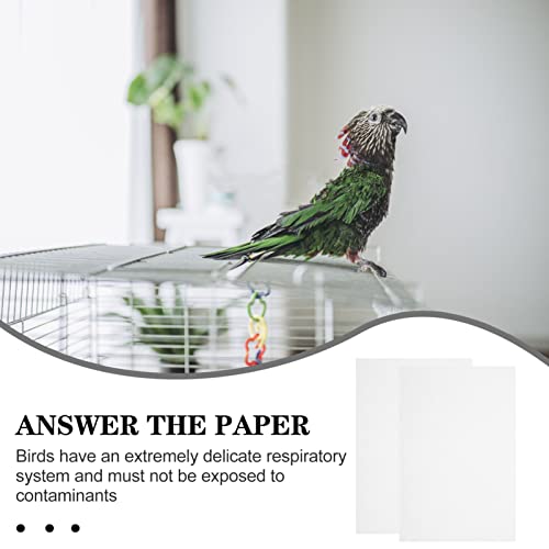 Popetpop Birdcage 100Pcs Under Pet Cage Mat Disposable Bird Cage Liners Paper Parrot Pet Cage Mat Bird Cage Cushion Pad Mat Accessories For Bird Cages, Reptile Aquariums, Dog Kennels Bird Cages #TOP2