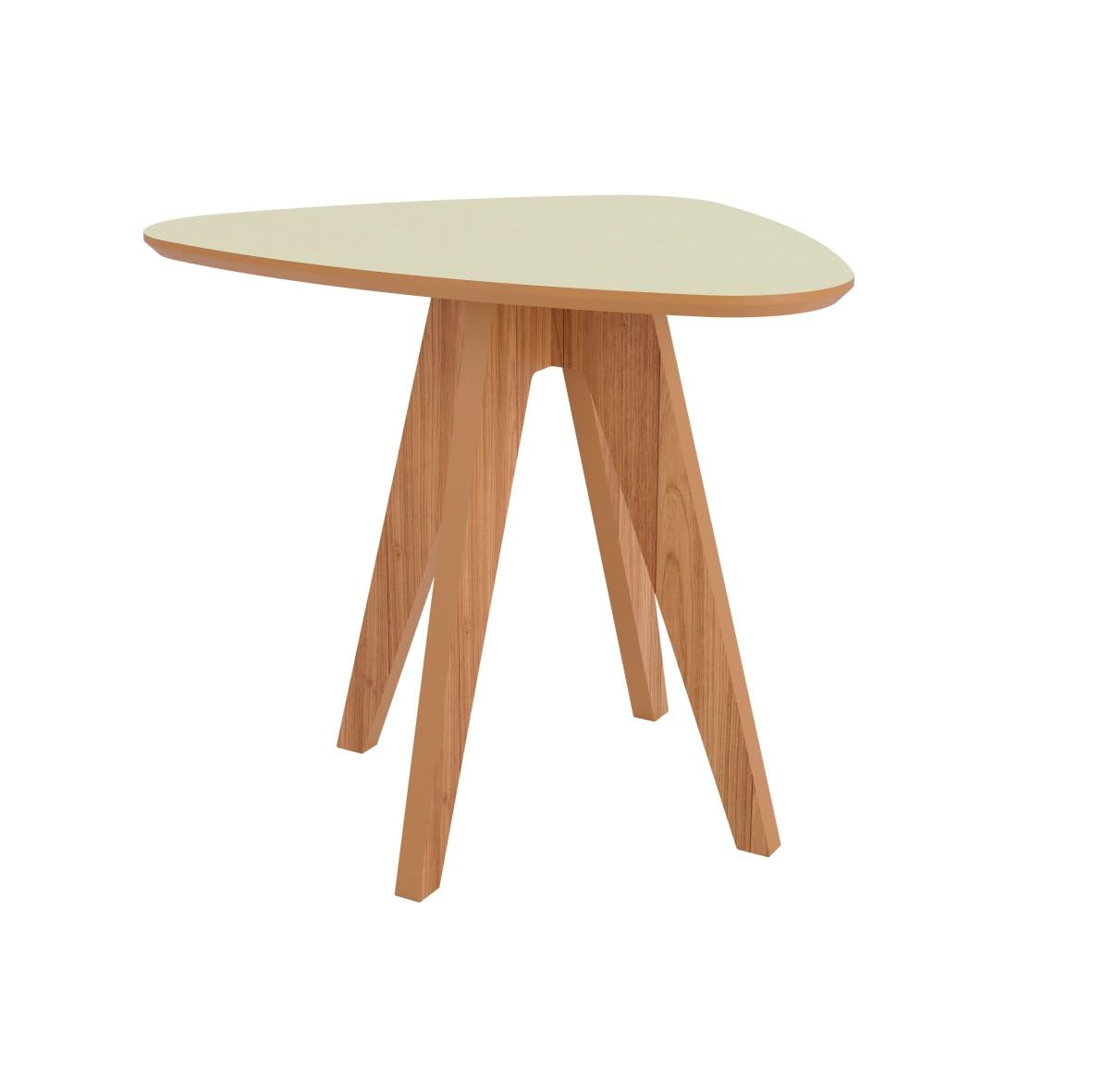 Mesa Lateral Orgânica 65cm Dalla Costa - Off White/Freijó | Amazon