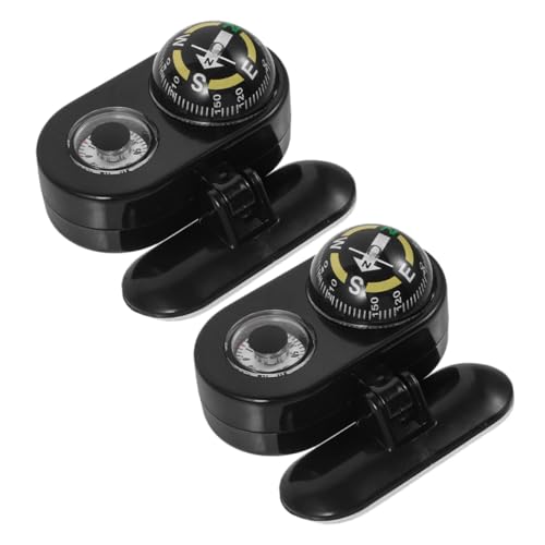 MUCKLILY Auto Interior Accessory Car Compass Ball Digital Thermometer Dashboard Mount for Navigation and Direction
