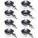 ROSHWEY Solar Deck Lights Outdoor, Waterproof Step Lamps Stainless Steel 30 LED Walkway Security Lights for Garden Fence Patio Pathway (Cool White Light, 8 Pack)