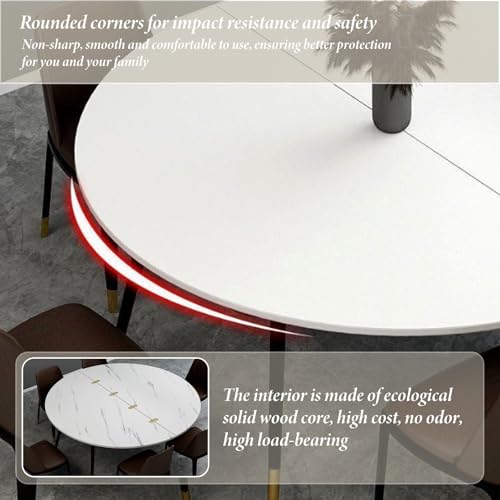 Extension de dessus de table ronde pliable : solution gain de place petits espaces - 7