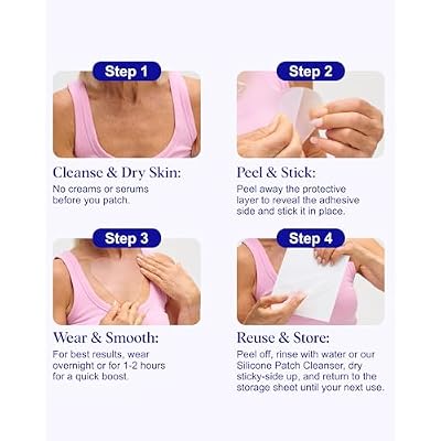 Wrinkles Schminkles Chest Wrinkle Patch - Reusable Silicone Smoothing Pads for Cleavage & Body, Reduce Wrinkles & Stretch Marks, Sensitive Formulated, Secret to Radiant Skin (1 Pack)