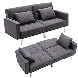 ❤️ Maße als Sofa: 148 x 86 x 76 cm(B x T x H), Maße als Bett:172 x 100 x 54 cm (L x B x H), maximale Belastung 220 kg.