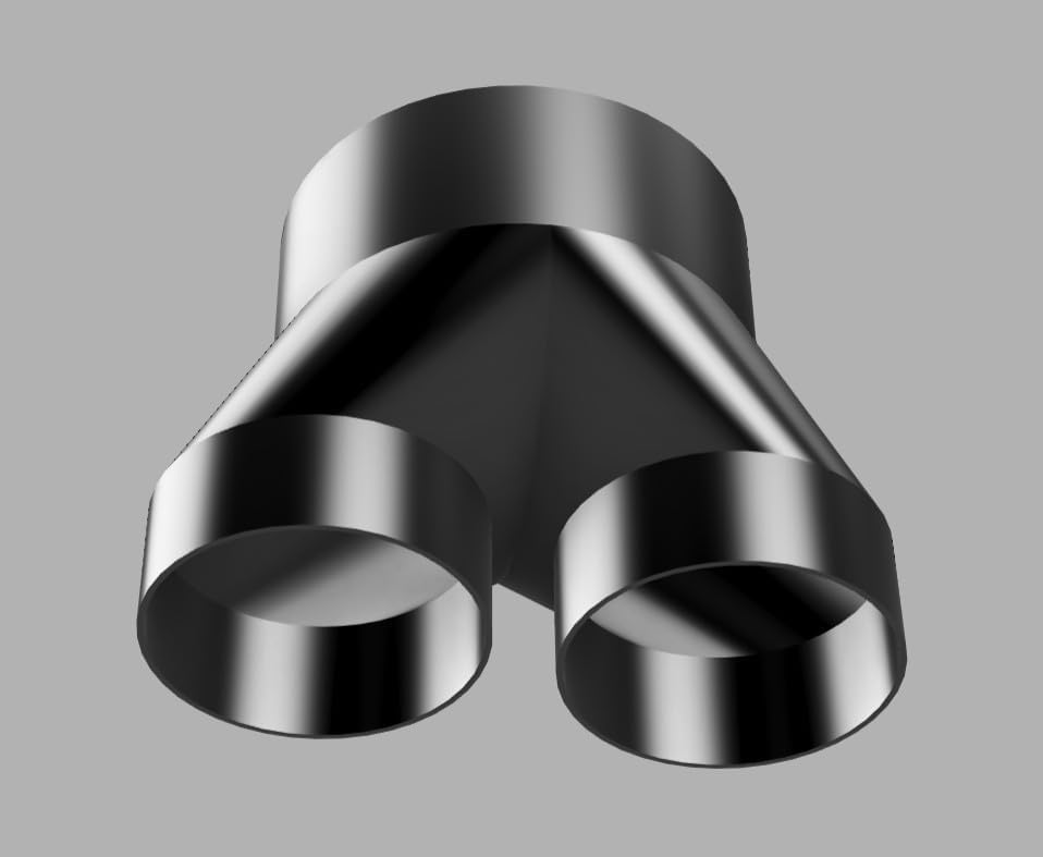 Conexión de conducto divisor de 2 vías de 6 a 4 pulgadas para polvo de carpintería, tubo de manguera de conducto divisor de 2 vías de 6 a 4 pulgadas