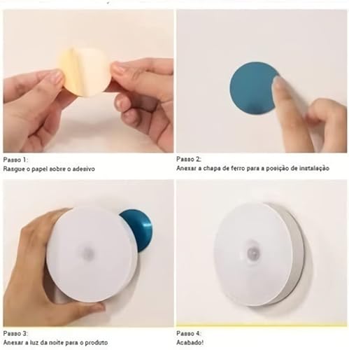 Luminárias Led Sem Fio Com Sensor Presença Usb Recarregáveis - Acende Quando Passa Próximo A Ela - B