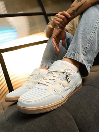 Image of The Souled Store Kanso V2: Men and Boys Low Top Sneakers | Premium Suede Trainer with Cushioned Insole, Retro Gum Outsole & Lace-Up Closure