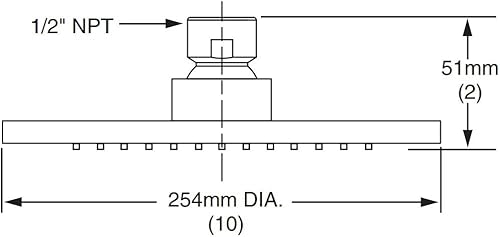 Miniatura 6 de American Standard - Moderno cabezal de regadera, 10 pulgadas, fácil limpieza., 1660683.002