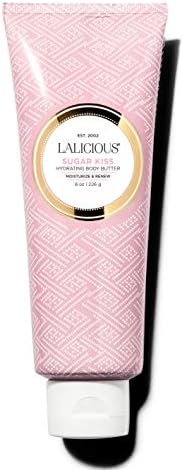 LaLicious Sugar Kiss Body Butter - Hydrating Body & Skin Moisturizing Cream with Whipped Shea Butter, Vitamin E, Cucumber Extract & Apricot Oil - No Parabens (8oz)