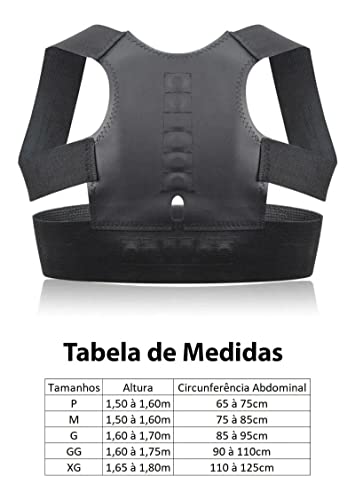 Cinta Colete Corretor de Postura Couro Sintético cinta superior das costas para suporte da clavícula