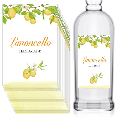 Sinload 50 Pcs Limoncello Labels, 3" x 2" Rectangular Homemade