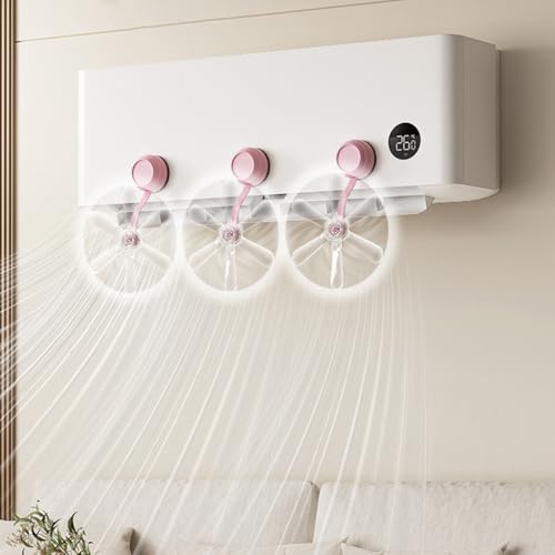 Générique Ventilator- Windabweiser für Klimaanlage, Ventilator, Saugnapf, für Belüftung- Zubehör gegen Ausblasen, für Schlafzimmer, Schlafsaal, Wohnzimmer, Wohnung-9