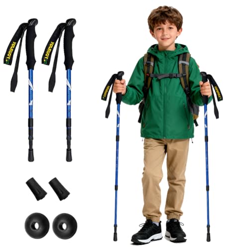 Yourjoy Hiking Trekking Poles for Kids, 2 Pack Anti Shock,