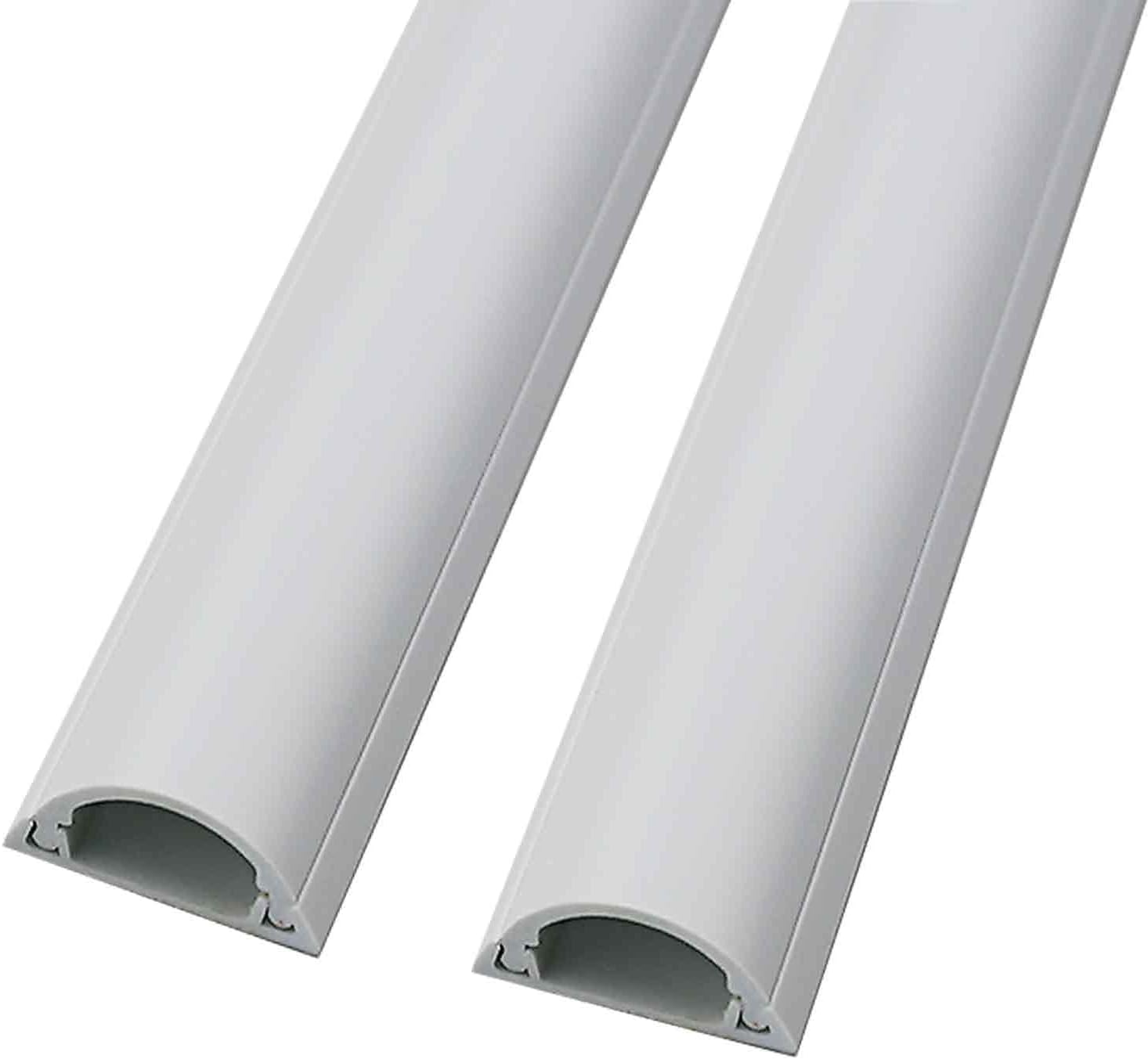 Floor Wire Covers for Cords, Cord Hider for Wall Mount TV, Cable Management, Cable Protector, Self-Adhesive Backing, Decorative Raceway(White,100cm/39in)