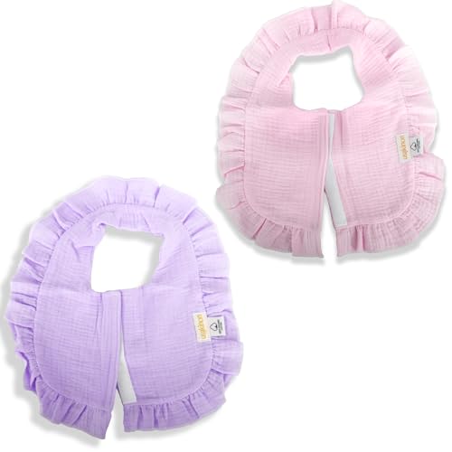 usakinon Front-Closure Baby Bibs - CPC Safe 100% Organic Muslin Cotton 2 Pack