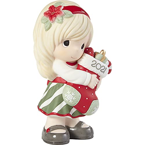 Precious Moments You Fill Me With Christmas Cheer Dated Girl Figurine 211001 , White #TOP3