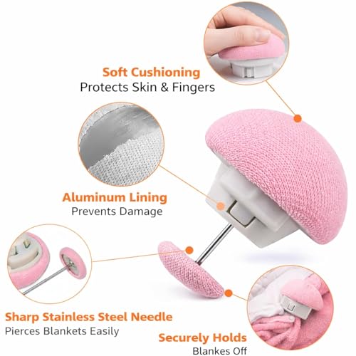 Image of ALINCOLN 20 Pcs Anti-Slip Blanket Button Clip | Durable Quilt Button Fixers for Bed Sheets | Secure Blanket Cover Pin Lock | Multi-Purpose Duvet Clips for Comforter, Mattress, Sofa Covers & Curtain