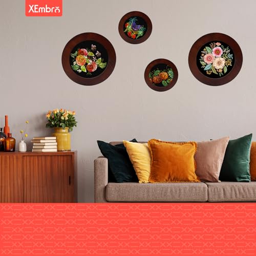 Image of XEmbro 6 Inch Embroidery Hoop Frame for Hanging Christmas Sewing Ornaments, Decorative Embroidery Frame for Display Finished Embroidery & Cross Stitch Arts