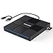 Moskee Type C External CD DVD Drive,with USB Port SD Card Slot USB 3.0 Portable CD/DVD +/-RW Drive Rewriter Burner Data Transfer for MacBook,Laptop,Windows,Linux and Mac OS