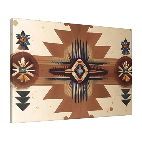 Peinture amérindien sans cadre pour masquer les murs vides avec style