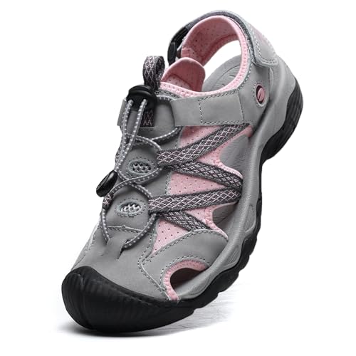 ziitop Womens Hiking Sandals Closed Toe Summer Outdoor Walking Adventurous Beach Sandal Lace...