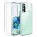 Produktbild Tikgue Kompatibel mit Samsung Galaxy S20 FE 5G/4G Hülle mit 2 Stück Panzerglas Schutzfolie und 2 Stück Kamera Folie, 360 Grad Handyhülle Glitzer Transparent Silikon Schutzhülle Slim Weich TPU Case