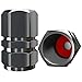Tire Valve Caps (12 Pack) Heavy-Duty Stem Covers | Dust Proof, with O Rubber Seal | Hexagon Design | Outdoor, All-Weather, Leak-Proof Air Protection | Light-Weight Universal Aluminum Alloy (Gun Gray)