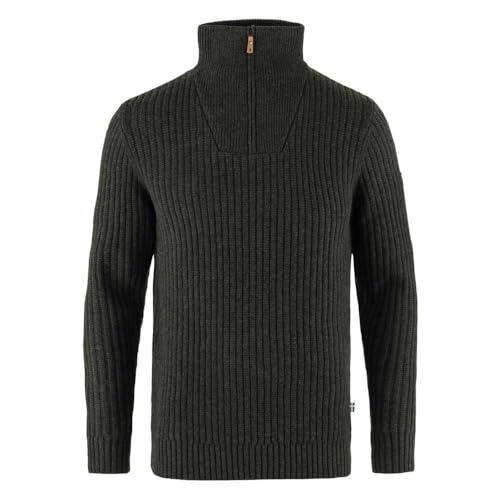 Fjallraven 86672-633 Övik Half Zip Knit M/Övik Half Zip Knit M Sweatshirt Herren Dark Olive Größe L