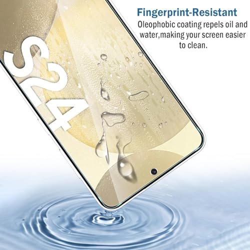 Image of SHILD - (Pack 2 Perfect - Fits Design Tempered Glass For Samsung S24 | Tempered Glass Screen Protector For Galaxy S24 - HD /Anti Scratch /Fingerprint Working