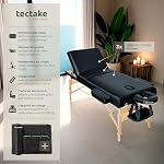 Table de Massage Pliante Professionnelle 3 Zones Épaisseur de 10 cm Massage et Relaxation Bois Table Esthetique Professionnel Lit de Massage Portable Housse de Transport - Noir