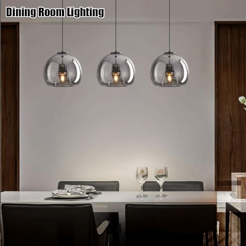 Lustre en verre nordique E27 plafonnier chic à tête unique - 7