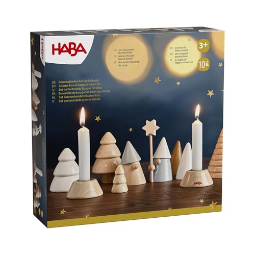 HABA Kerzenständer-Set „Wichtelwald“ – Weihnachtliche...