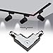 Be In Your Mind 1Pc 3-wire L-shaped H Track Lighting Connector for Single Circuit H-type LED Track Lighting Fixtures Accessories, Black
