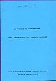  La pratique de l\'informatique dans l\'enseignement des langues anciennes