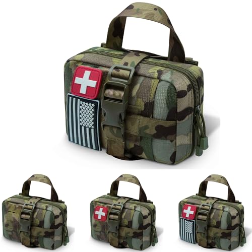 1000D Laser Cut Ifak Pouch, Upgrade Tactical Molle Rip Away EMT First Aid Ifak Pouches Medical Empty Bag for Duty Belt Backpack Vest