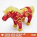 FoxE Year of The Horse Plush Toy 2026 with Lucky Money Envelope, Chinese Zodiac Lunar New Year Stuffed Horse, Soft Red Zodiac Plush Gift for CNY Home Decoration and Festival Display