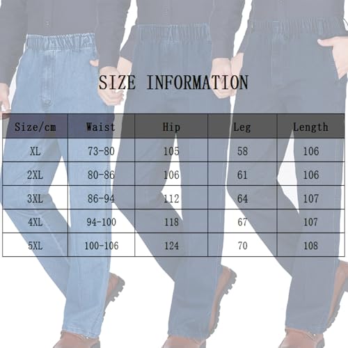 Mens Elastic Waist Jeans, Cooliflex Jeans, Thickened Loose Denim Trousers for Men2