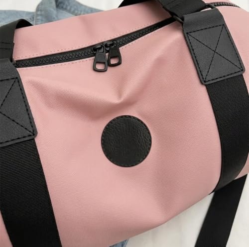 Image of WILDHORN Nylon Travel Duffle Bag for Women & Men | Stylish Weekender Handbag with Shoulder Strap | Lightweight Multipurpose Gym, Office & Overnight Bag (Pink)
