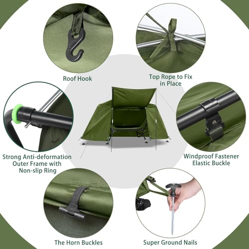 Carpa para camping plegable impermeable 1 persona miniatura 3