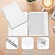 PATIKIL A5 Binder Cover, 3 Stk. PP 6 Ring Loose Leaf Binder Schutzumschlag Rundring Binder Nachfüllbares Notizbuch Verdickter Frosted Binder für Meeting Notizbuch Ordner, Multicolor