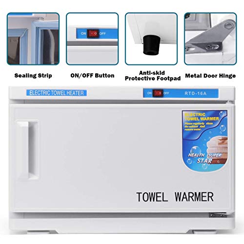 Giantex Towel Warmer for Facials Bathroom Cabinet 16L, 2 in 1 Salon Overheating Protection Insulation for Towels, Bath Hot Towel Warmers Spa