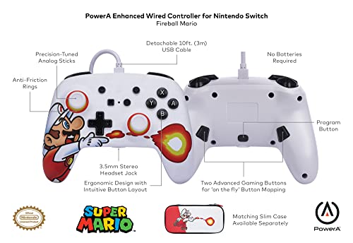 Controller cablato avanzato per Nintendo Switch - Fireball Mario - Controller - Immagine 2